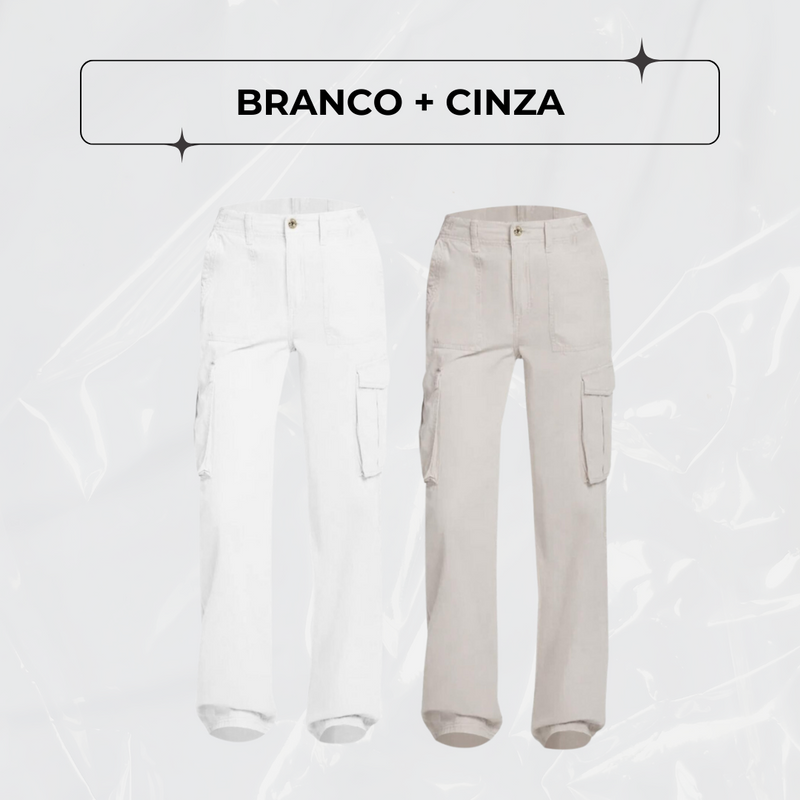 Calça Cargo Ajustável FlexCargo - PAGUE 1 LEVE 2 + BRINDE!