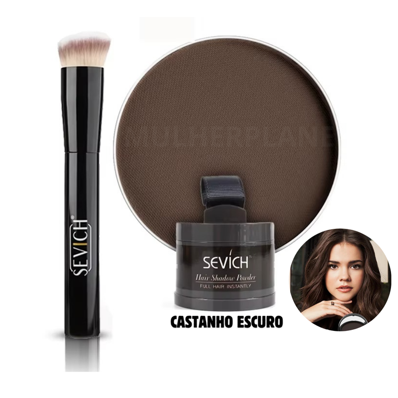 Hair Shadow Powder - Cubra Falhas e Raizes Crescidas + Pincel de retoque rápido