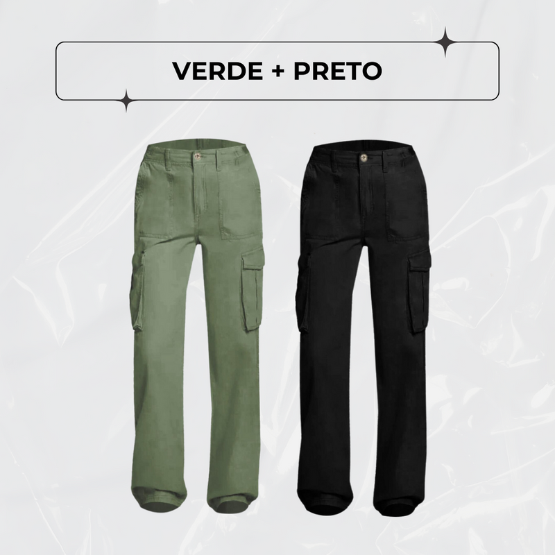 Calça Cargo Ajustável FlexCargo - PAGUE 1 LEVE 2 + BRINDE!