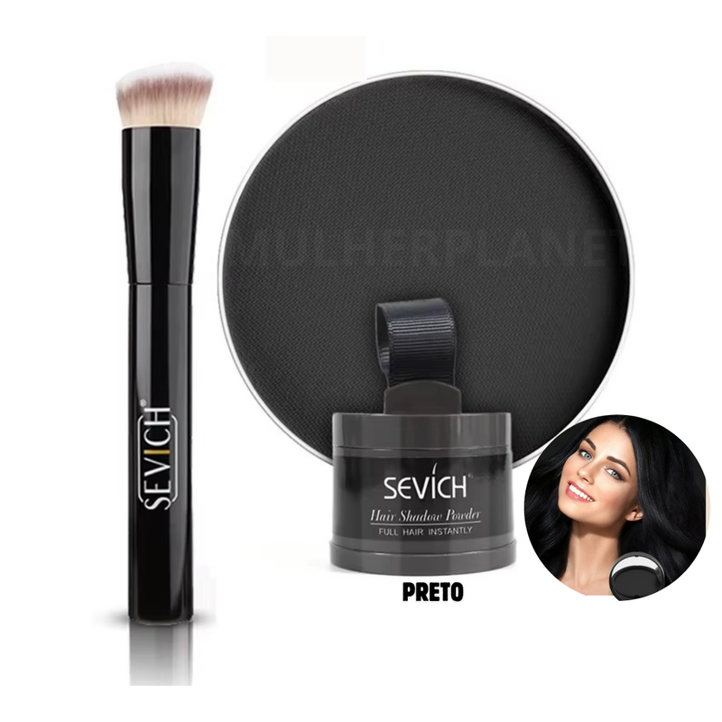 Hair Shadow Powder - Cubra Falhas e Raizes Crescidas + Pincel de retoque rápido