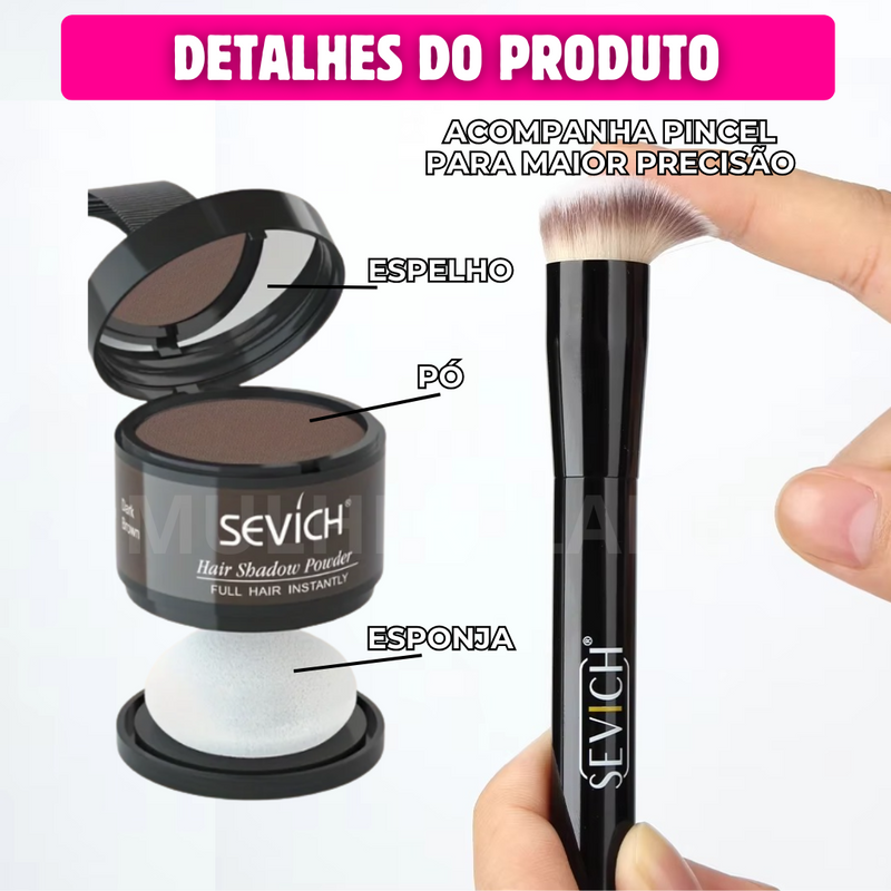 Hair Shadow Powder - Cubra Falhas e Raizes Crescidas + Pincel de retoque rápido