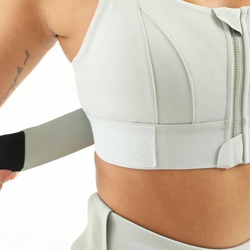 Sutiã Conceito Top Sport - Reforçado, com Ziper e Ajustes em Velcro