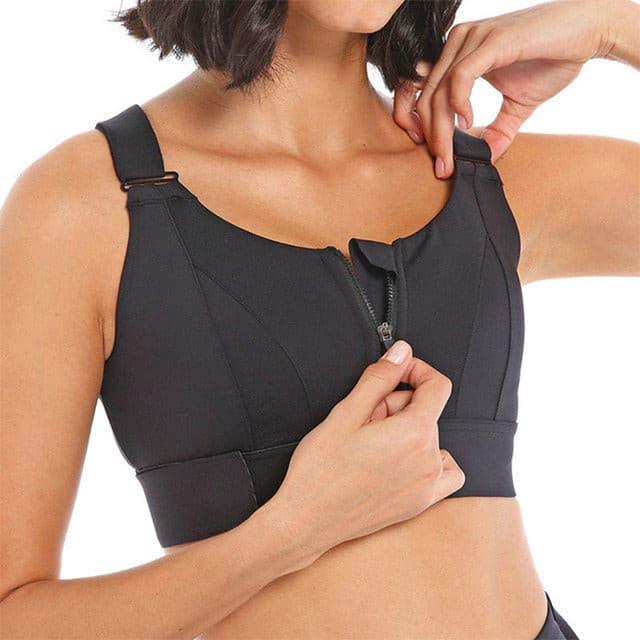 Sutiã Conceito Top Sport - Reforçado, com Ziper e Ajustes em Velcro